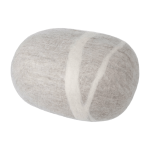 Pouf en laine beige marbr� xxl b�la - myfelt