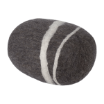 Pouf en laine marron fonc� marbr� xxl oskar - myfelt