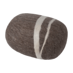 Pouf en laine marron marbr� xxl alwin - myfelt