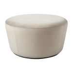 Pouf large en velours beige na�ve - emko
