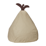 Pouf en poire en coton organique beige vert 55x85cm pear - ferm living