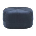 Pouf en polyester bleu fonc� de taille l circus fonc� bleu - normann copenhagen