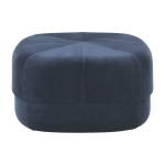 Pouf en polyester bleu fonc� de taille l circus fonc� bleu - normann copenhagen