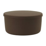Pouf de rangement en marron sable 72 cm hide storage - normann copenhagen