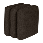 Pouf rectangulaire en laine marron 43x36cm radd - noo. ma