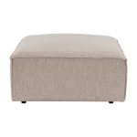 Pouf rectangulaire en tissu beige sable 95x45x80cm sora - home design