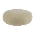 Pouf rond en laine vert - beige s lutz - myfelt
