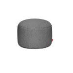 Pouf rond en polyester gris fonc� 70x40cm point large - fatboy