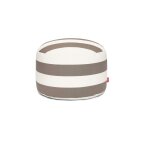 Pouf rond en polyester ray� cacao 70x40cm point large - fatboy