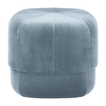 Pouf en velours 46 cm bleu clair circus light bleu - normann copenhagen