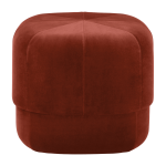 Pouf en velours 46 cm rouge circus rust - normann copenhagen