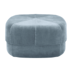 Pouf en velours 65 cm bleu clair circus light bleu - normann copenhagen