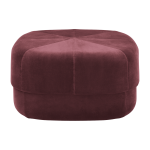 Pouf en velours 65 cm bordeaux circus fonc� rouge - normann copenhagen