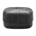 Pouf en velours 65 cm gris circus grey - normann copenhagen