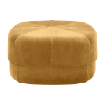 Pouf en velours 65 cm jaune circus yellow - normann copenhagen