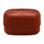 Pouf en velours 65 cm rouge circus rust - normann copenhagen