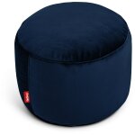 Pouf en velours recycl� p�trole point large - fatboy