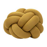 Pouf xl en acrylique et laine jaune knot - design house stockholm