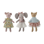 Poup�e des amis des animaux coton rose - bloomingville mini