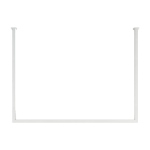 Rail � v�tements carr� en acier blanc 80x80cm rubi - metallbude