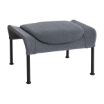Repose - pied en tissu gris et acier noir o2 - hay