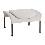 Repose - pied en tissu gris clair et acier noir o2 - hay