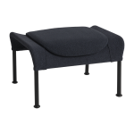 Repose - pied en tissu noir et acier noir o2 - hay