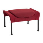 Repose - pied en tissu rouge et acier noir o2 - hay