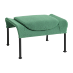 Repose - pied en tissu vert et acier noir o2 - hay