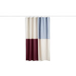 Rideau de douche � carreaux en tissu recycl� bordeaux check - hay