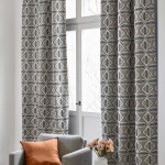 Rideau � oeillets noirs doubl� pablo naturel et noir - madura