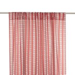 Rideau en voile de coton � carreaux marron et rouge 140 x 280 x 1 cm wendy - nobodinoz