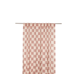 Rideau en voile de coton � carreaux rouge 140 x 280 x 1 cm wendy - nobodinoz