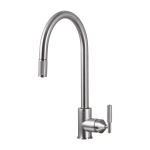 Robinet mitigeur de cuisine avec douchette en m�tal massif brut argent 37, 2 x 25, 3 cm - buster + punch ...