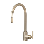 Robinet mitigeur de cuisine avec douchette en m�tal massif brut laiton 37, 2 x 25, 3 cm - buster + punch ...
