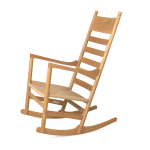 Rocking chair en ch�ne huil� et assise cord naturel 106cm ch45 - carl hansen & s�n