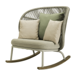 Rocking chair dune et set de coussins almond kodo - vincent sheppard