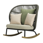 Rocking chair gris set de coussins almond kodo - vincent sheppard