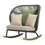 Rocking chair gris set de coussins almond kodo - vincent sheppard