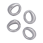 Ronds de serviettes en porcelaine argent� 6, 5x7, 2x2, 1cm orrith - ferm living