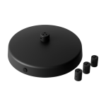 Rosace de plafond en acier noir pour suspension tense - new works