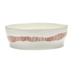 Saladier blanc avec motif rouge feast - serax