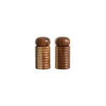 Sali�re et poivrier en bois d'acacia marron ras - nordal