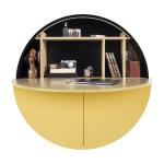 Secr�taire mural jaune et noir pill - emko