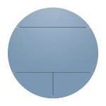 Secr�taire mural multifonctionnel bleu et blanc pill - emko