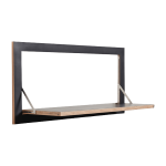 Secr�taire mural noir 80 x 50 cm fl�pps - ambivalenz