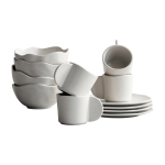 Service petit - d�jeuner pour 4 personnes en c�ramique beige native - 101 copenhagen