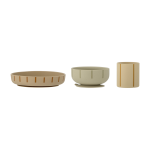 Service de table levi silicone vert - bloomingville mini