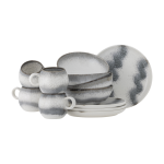 Service de vaisselle petit - d�jeuner pour 4 en gr�s gris paula - bloomingville