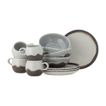 Service de vaisselle petit - d�jeuner pour 4 en gr�s marron paula - bloomingville